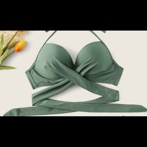 Green bikini top